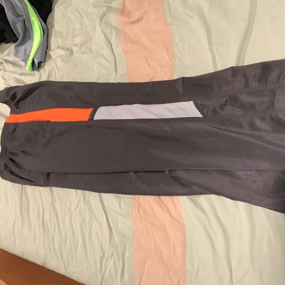 Grey and orange boys athletic jogging/sweat pants
